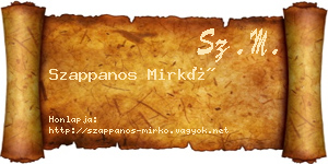 Szappanos Mirkó névjegykártya